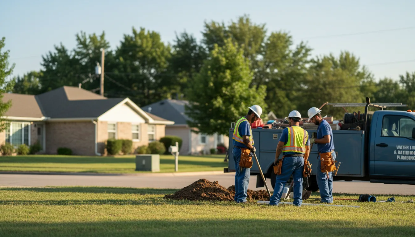 Residential water line and bathroom plumbing service in Edgemont, AR